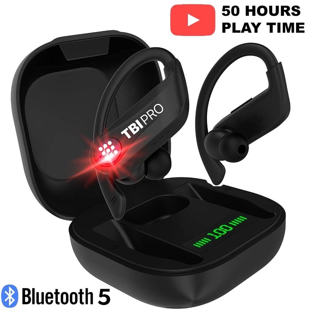 Bluetooth Headphones PowerPro Sport 5.0 Waterproof Totally Wireless Earbuds